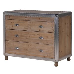 Alpine Chic Wood & Metal Chest